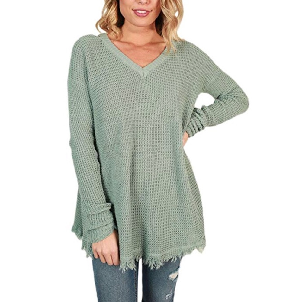 🤩JAZZ Womens Waffle Knit Sweater🤩
